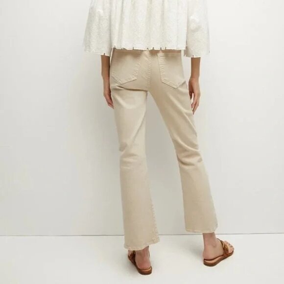 Veronica Beard Women 30 Carolina Skinny Kick-Flare Jeans Stone Khaki High Rise - Picture 2 of 16